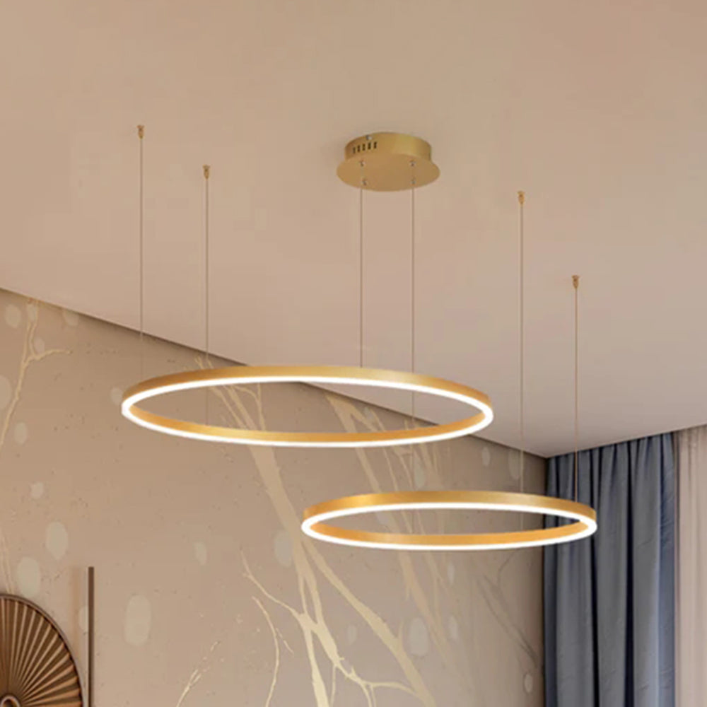 Remi Pendant Light Ring Modern Metal Living Room - 30