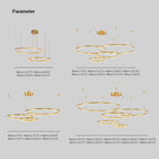 Remi Pendant Light Ring Modern Metal Living Room - 4