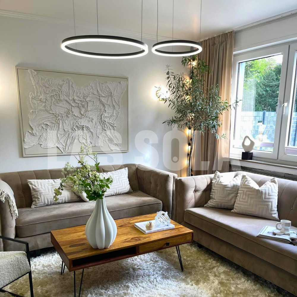 Remi Pendant Light Ring Modern Metal Living Room - 42