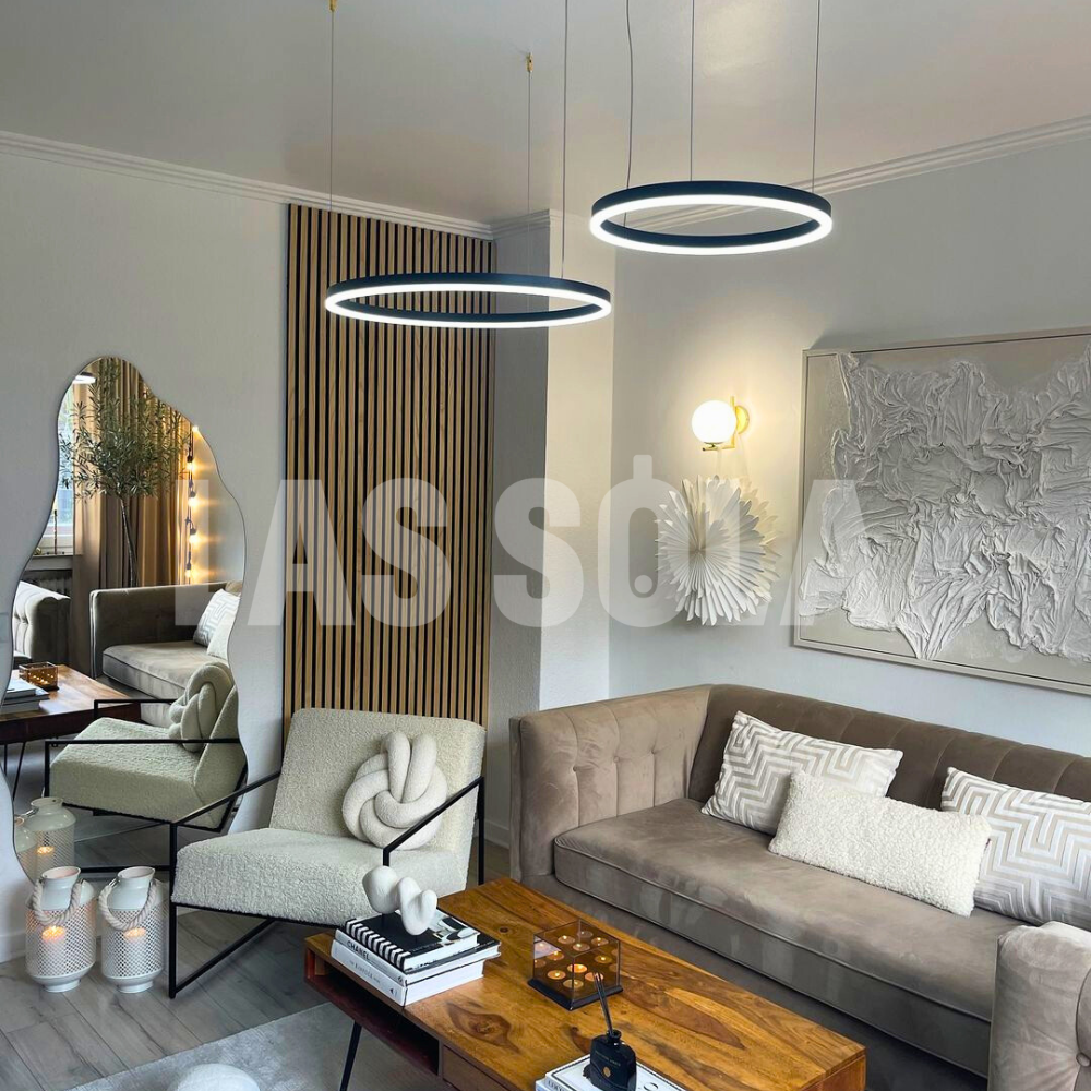 Remi Pendant Light Ring Modern Metal Living Room - 43