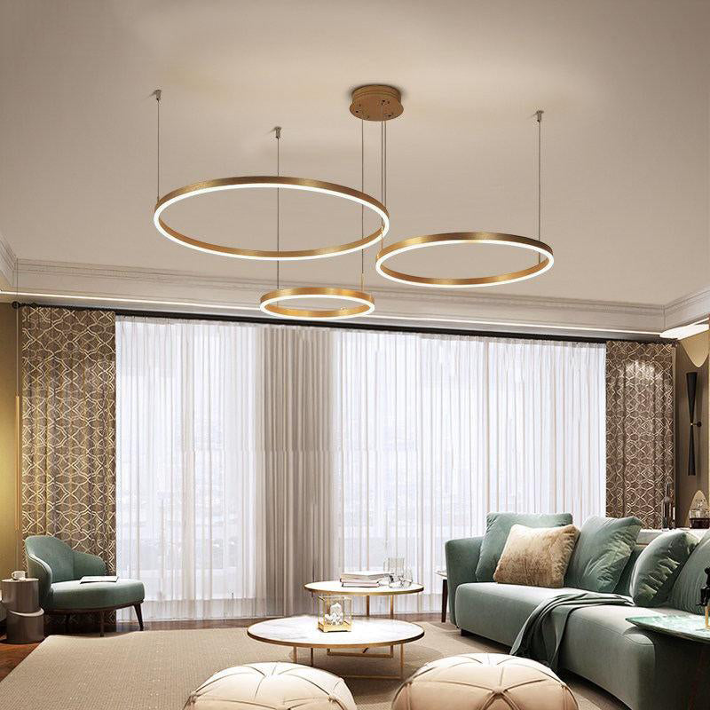 Remi Pendant Light Ring Modern Metal Living Room - 5