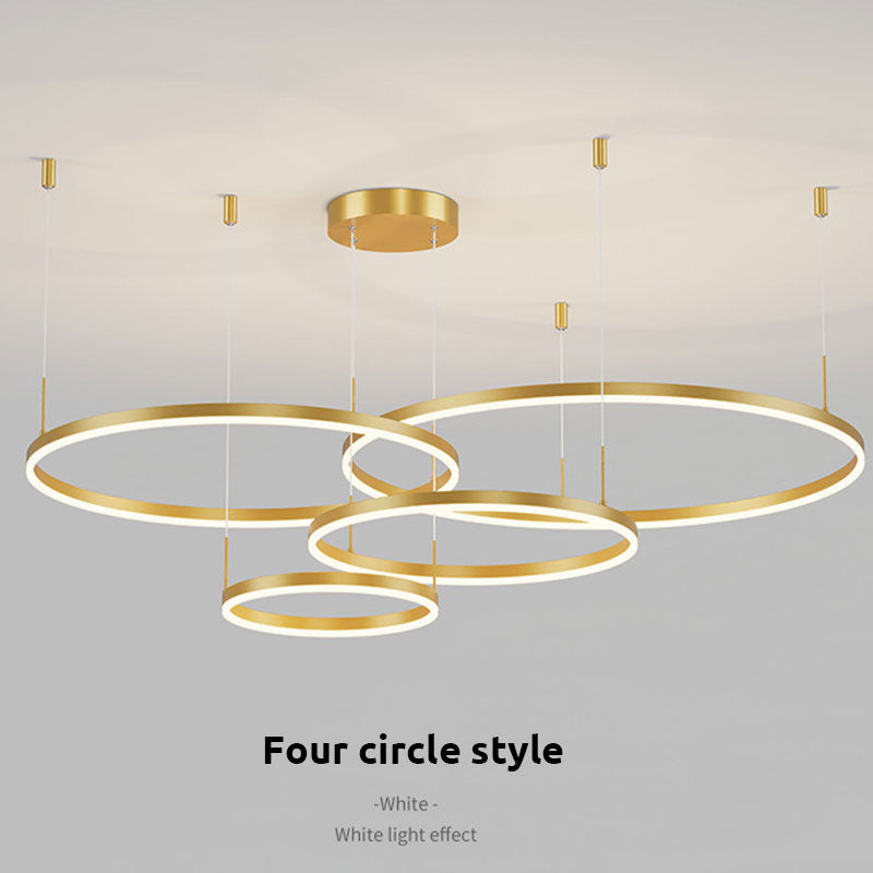 Remi Pendant Light Ring Modern Metal Living Room - 9