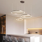 Remi Pendant Light Ring Modern Metal Living Room - Café Cadre - 20 40 60 Cm 3 Anneaux - Cool White Without Télécommande