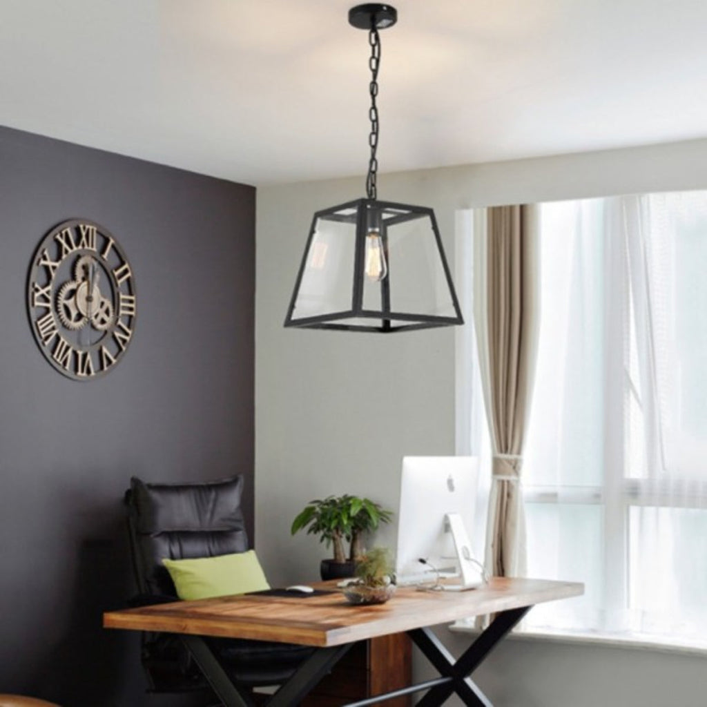 Epoch Industrial LED Modern Pendant Light Black/Glass Metal Kitchen/Bedroom/Living Room