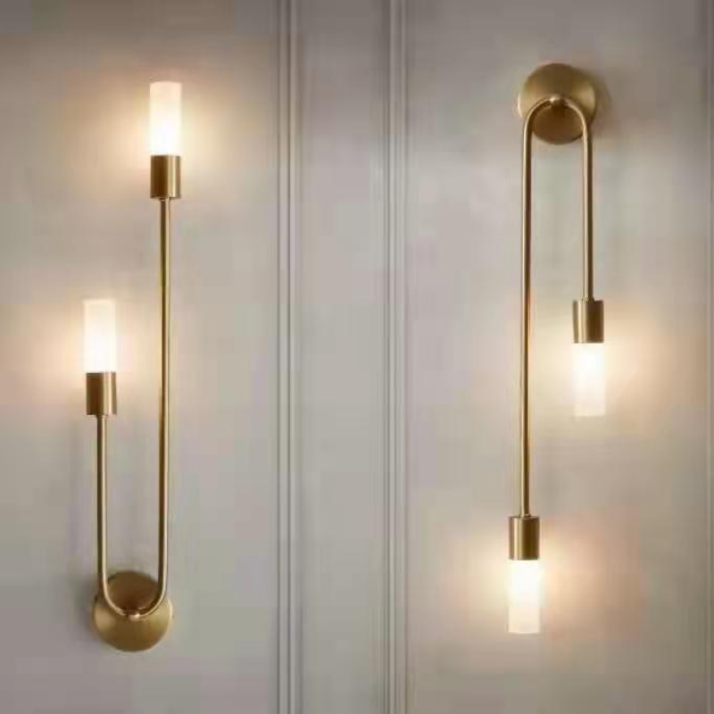 Rime Wall Light Modern to 2 Lumières for Bedeside Bedroom - Gold - 2PCS
