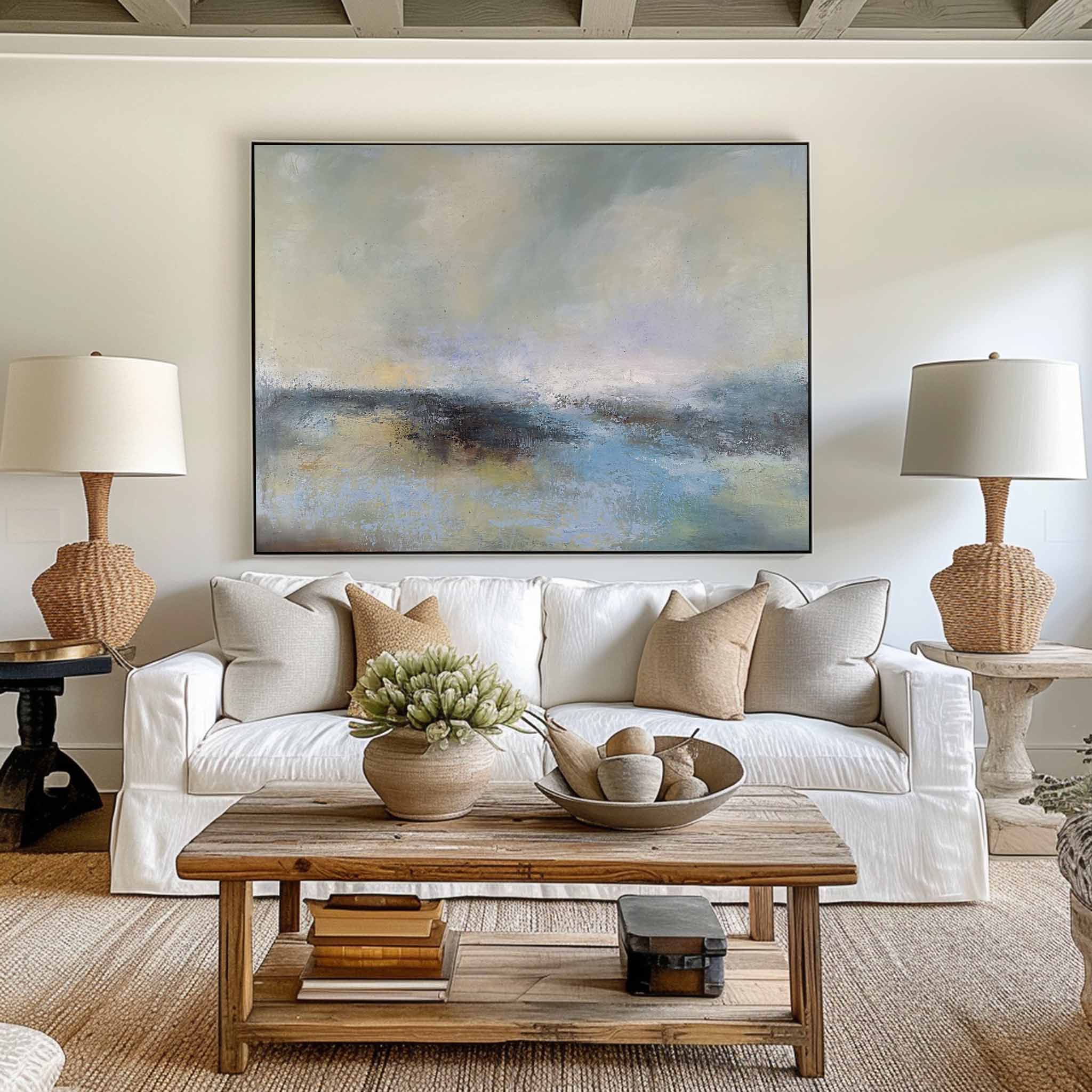 Atmospheric Coastal Abstract Oil Painting