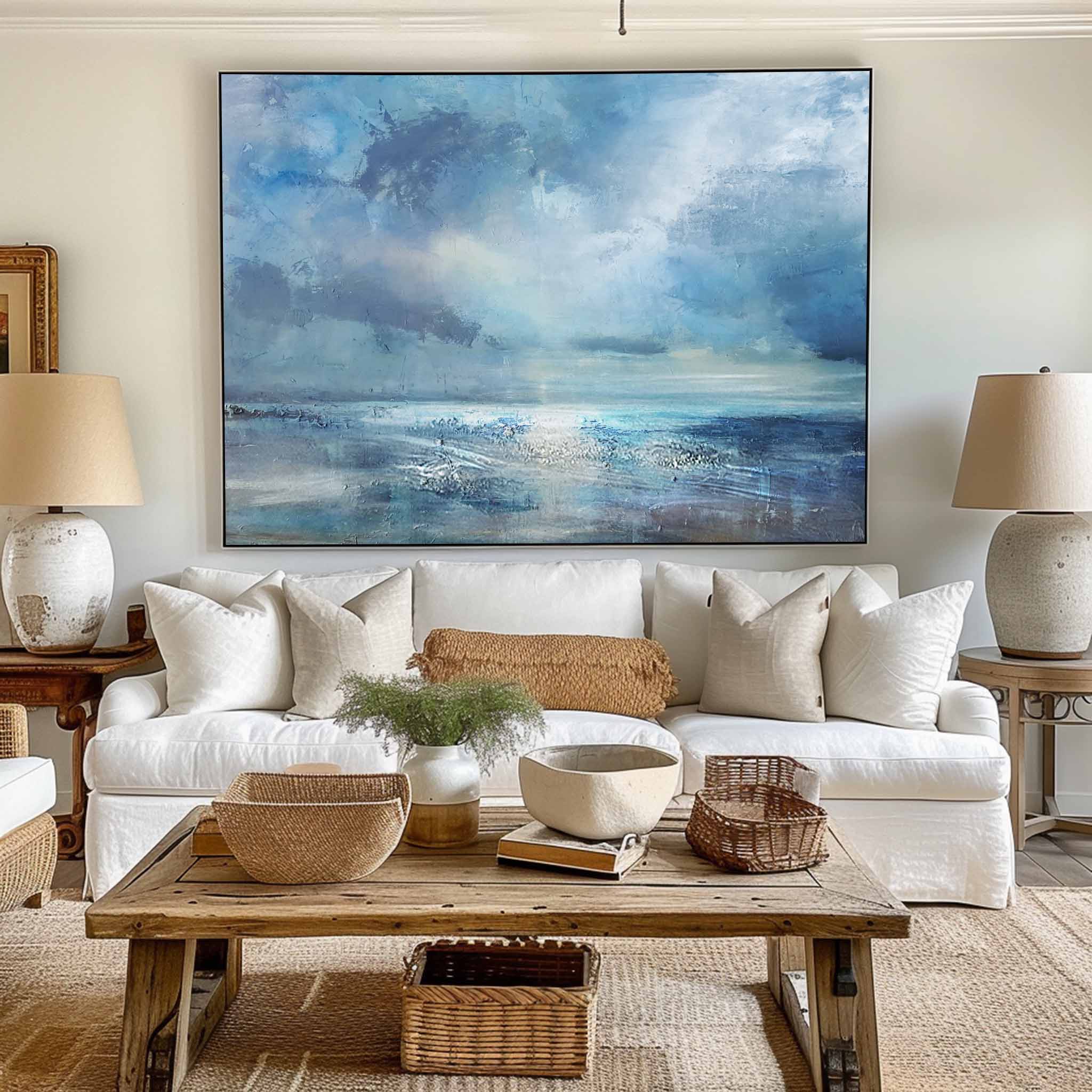 Luminous Seascape Painting Horizontal