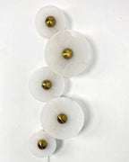Round Wall Lamp Alabaster Cluster Trio