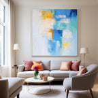Coastal Abstract Color Block Oil Painting