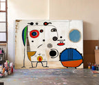Joan Miró Style Surrealist Abstract Painting