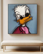 Pop Art Angry Donald Duck Painting Edgy Wall Art