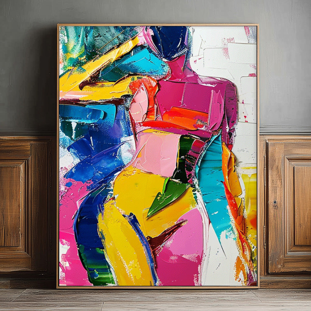 Bold Impasto Female Figure Painting
