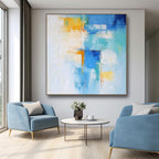 Coastal Abstract Color Block Oil Painting
