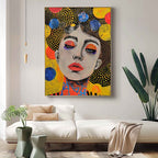 Pop Art Portrait Painting Vibrant Modern Wall Art