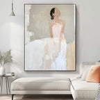 Minimalist Ballerina Painting Serene Wall Art Elegant