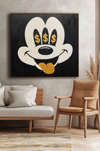 Pop Art Money Eyes Mickey Mouse Painting Wall Art