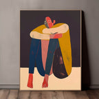 Modern Abstract Embrace Painting Intimate