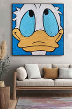 Textured Grumpy Donald Duck Painting Bold