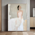 Minimalist Ballerina Painting Serene Wall Art Elegant