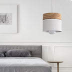 Valentina Modern Can Shape Metal/Wood Pendant Light
