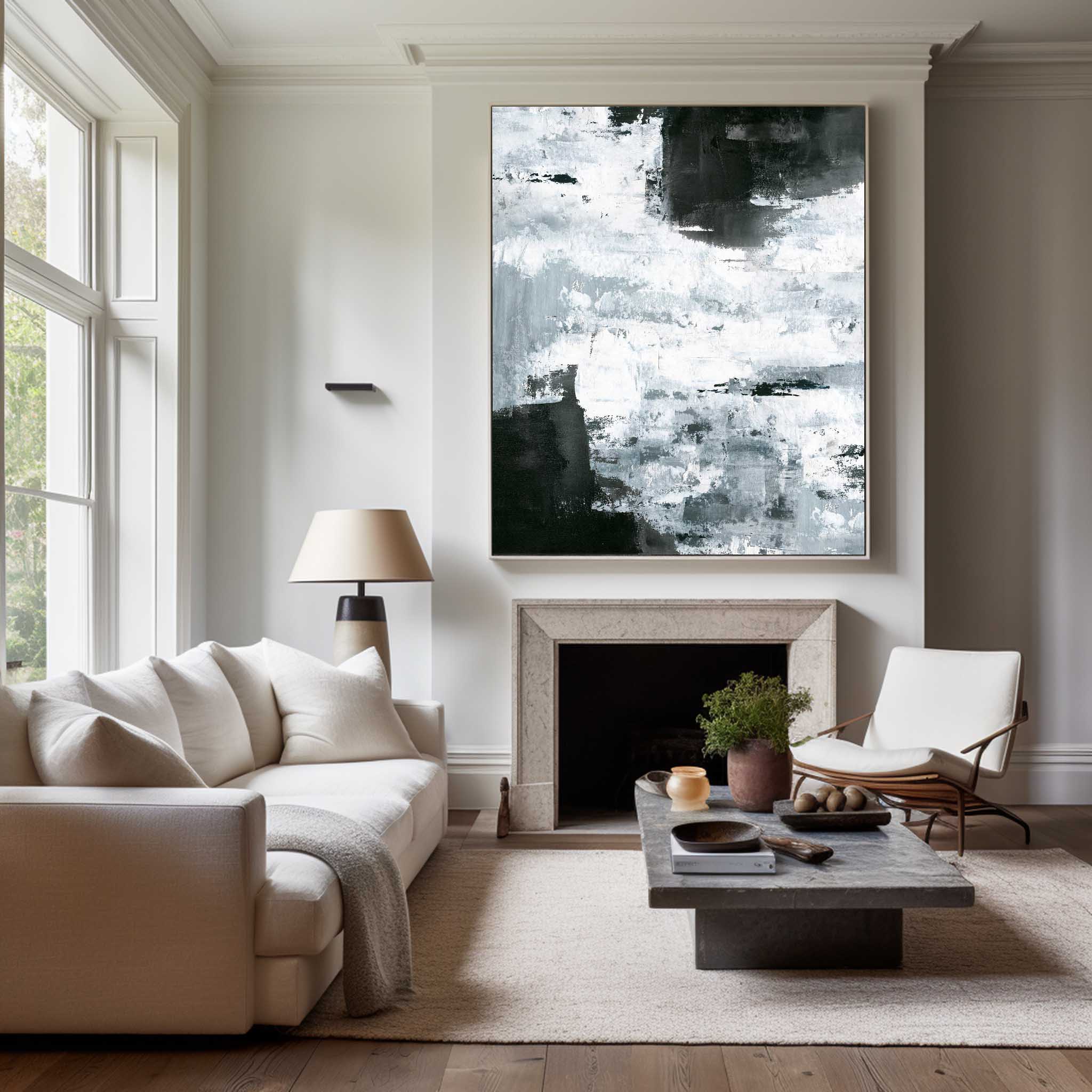 Monochromatic Abstract Painting