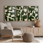 Wall Art Abstract Green Modern Serene
