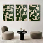 Wall Art Abstract Green Modern Serene