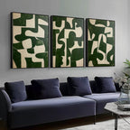 Wall Art Abstract Green Modern Serene
