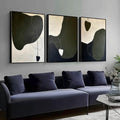 Tactile Three-Piece Oil Painting Dark Green Heart