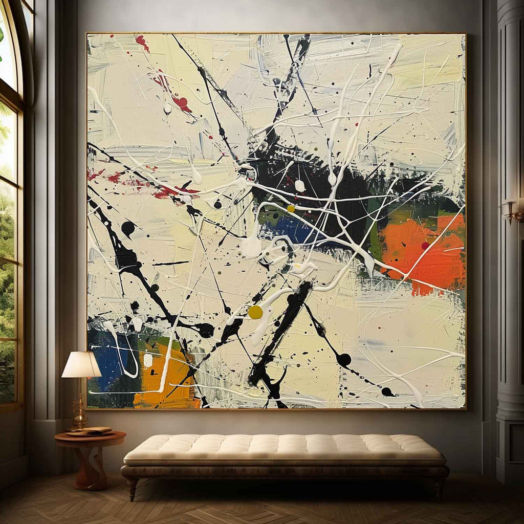 Expressionist Splatter Impasto Painting