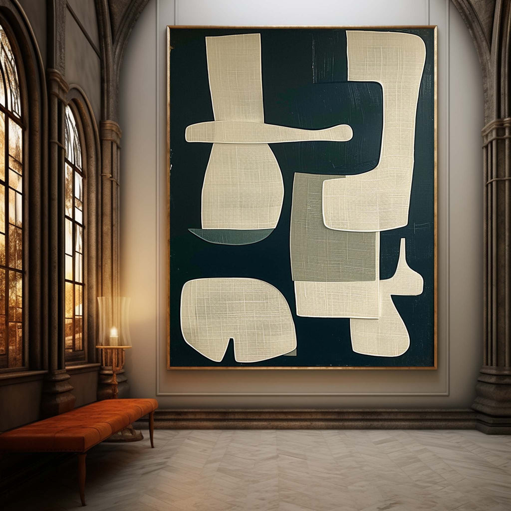 Mid-Century Modern Abstract Oil Painting