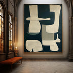 Mid-Century Modern Abstract Oil Painting
