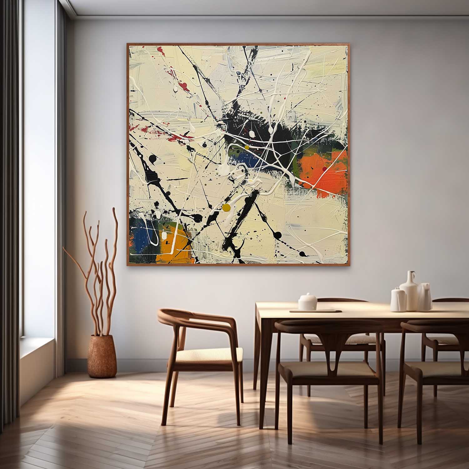 Expressionist Splatter Impasto Painting