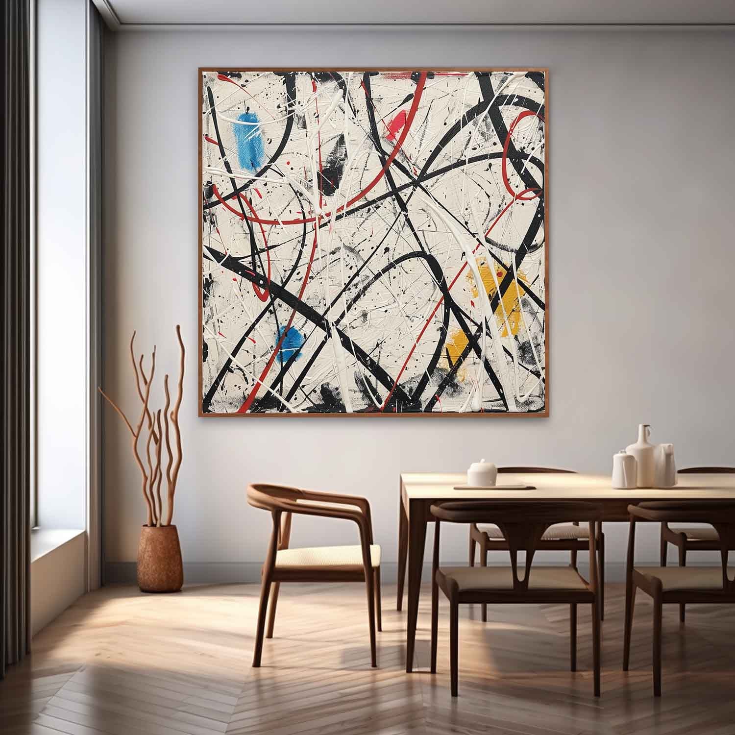 Wall Art Abstract Expressionist Chaotic Hand Drawn