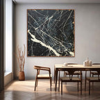 Textured Splatter Expressionist Art Black White Bold