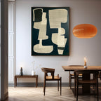 Mid-Century Abstract Shapes Painting