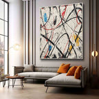 Wall Art Abstract Expressionist Chaotic Hand Drawn