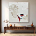 Minimalist Abstract Face Impasto Painting