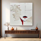 Minimalist Abstract Face Impasto Painting