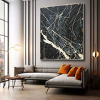 Textured Splatter Expressionist Art Black White Bold