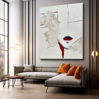 Minimalist Abstract Face Impasto Painting