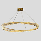 Kristy Modern Luxury Round Glass Chandelier, Gold