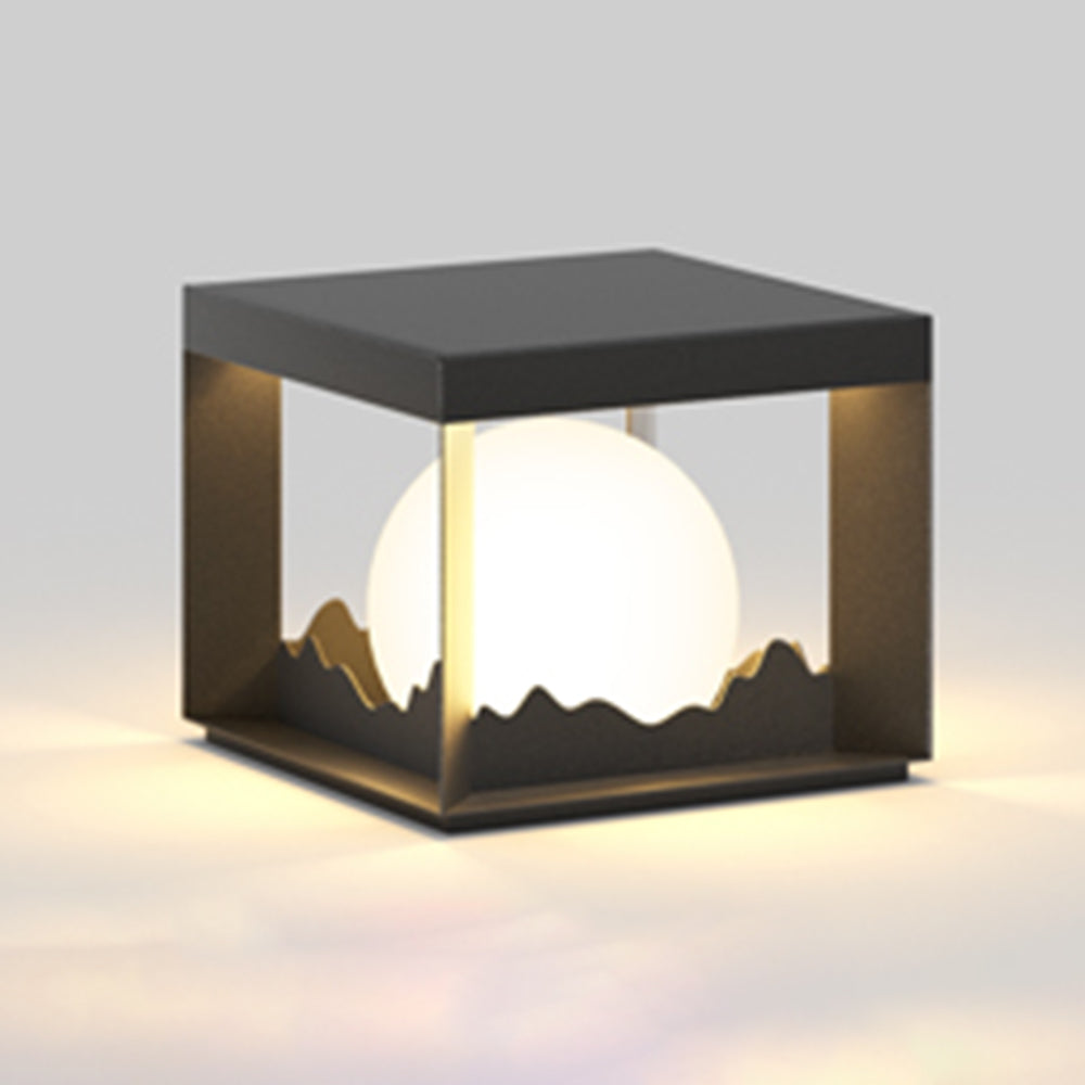 Ray Modern Mountain Metal Outdoor Lamp, Warm Light