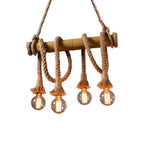 Silva Vintage Retro Resin Pendant Light, flaxen