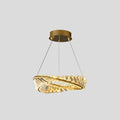 Kristy Modern Luxury Round Glass Chandelier, Gold
