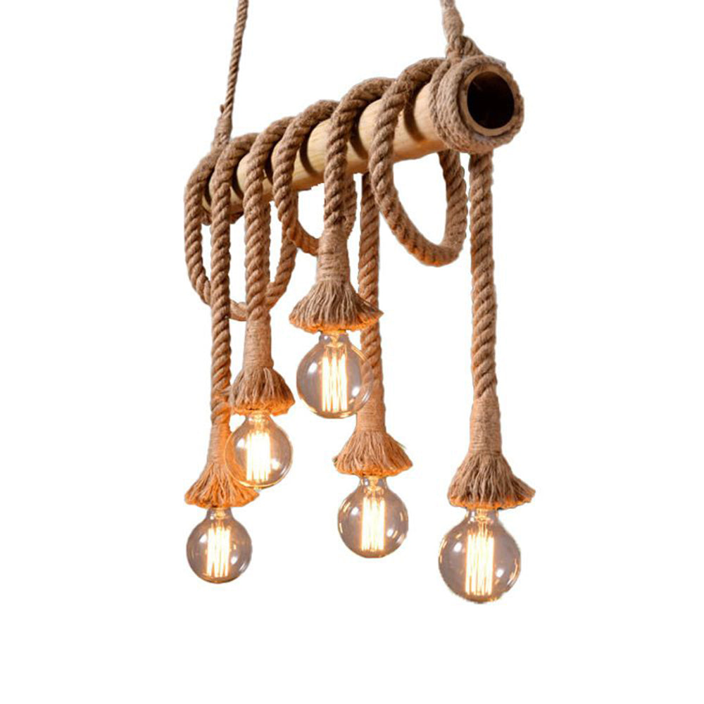 Silva Vintage Retro Resin Pendant Light, flaxen