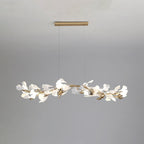 Olivia  Modern Art Deco Metal & Ceramic Chandelier, Gold