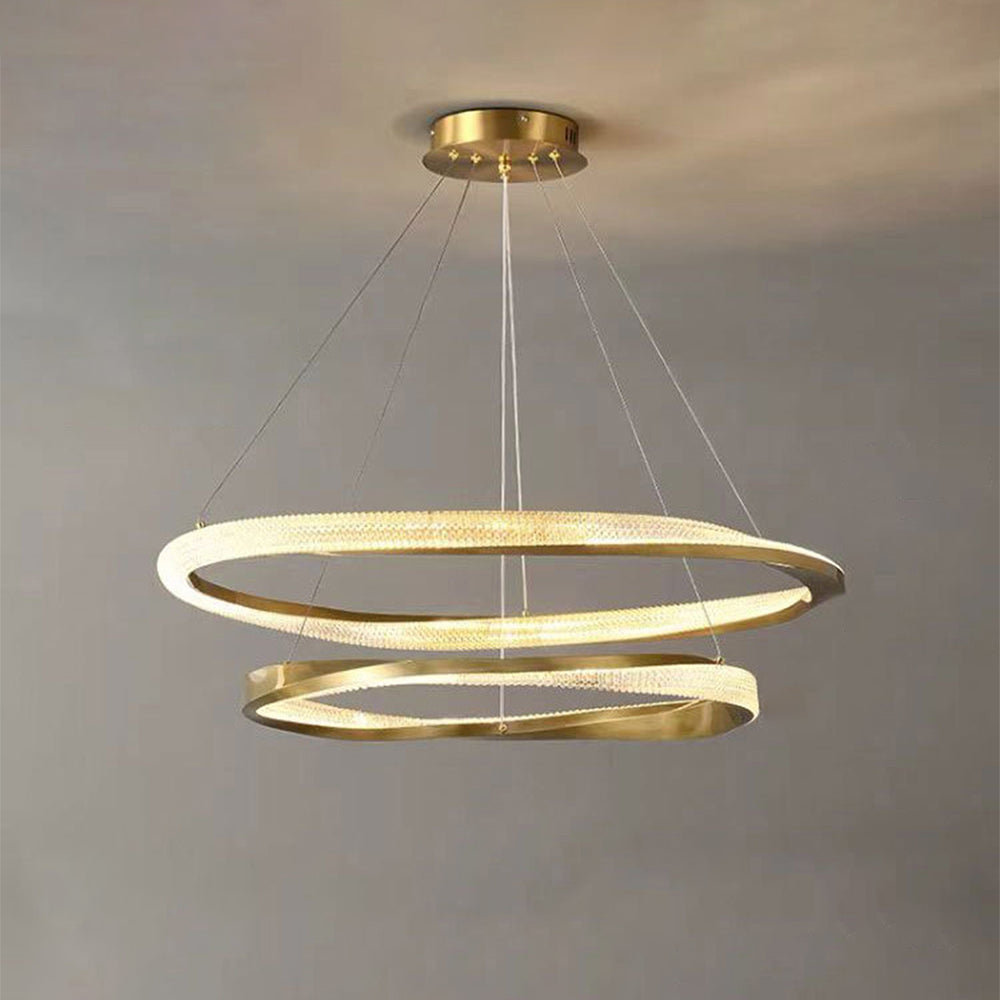 Kristy Pendant Light, Aluminium & Arcylic, 1/2 Rings, 2 Color