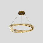Kristy Modern Luxury Round Glass Chandelier, Gold