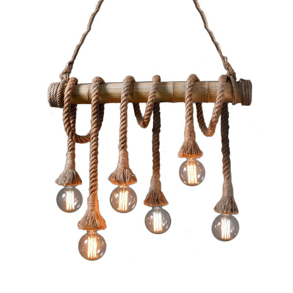 Silva Vintage Retro Resin Pendant Light, flaxen